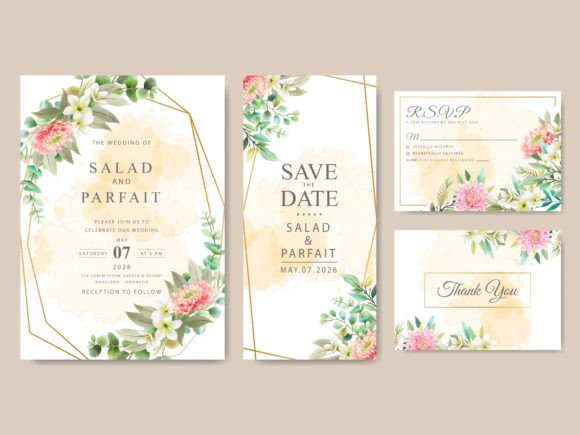 Download Beautiful Floral Wedding Invitations - Floral Collection