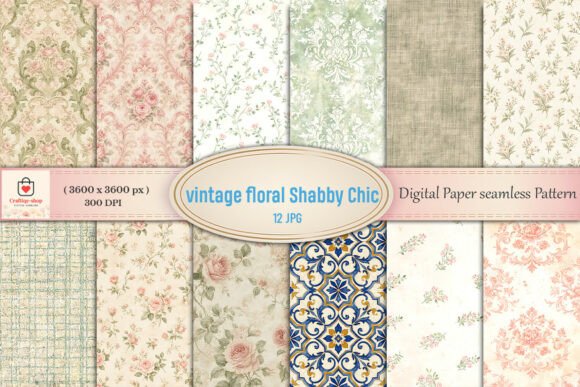 Download Vintage French Floral Seamless Digital - Floral Collection