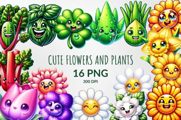 Download Watercolor Cute Flowers Sublimation - Cute flowers Collection