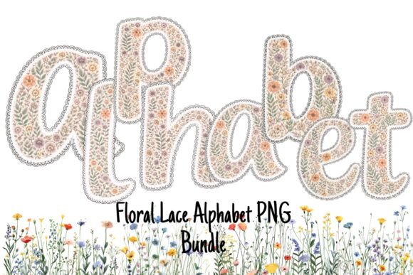 Download Floral Lace Alphabet PNG Bundle - Floral Collection