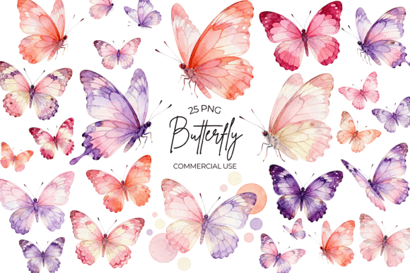 Download Butterfly Watercolor Clipart Floral PNG - Floral Collection