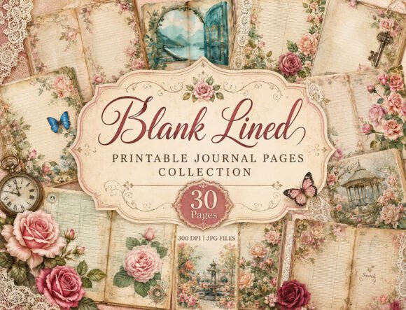 Download Antique Floral Junk Journal Papers - Floral Collection