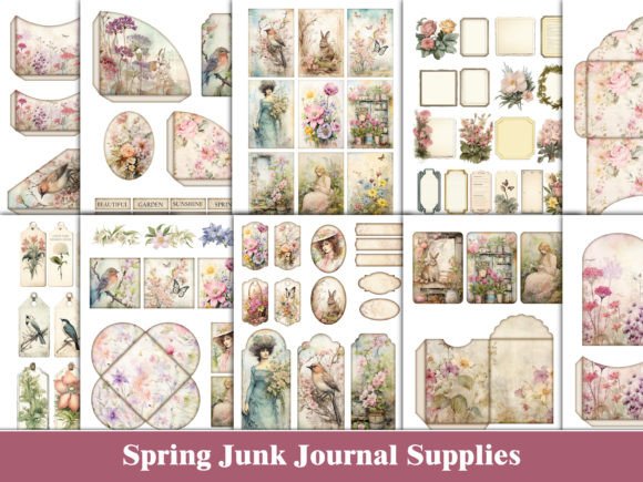 Download Spring Junk Journal Kit Floral Supplies - Floral Collection