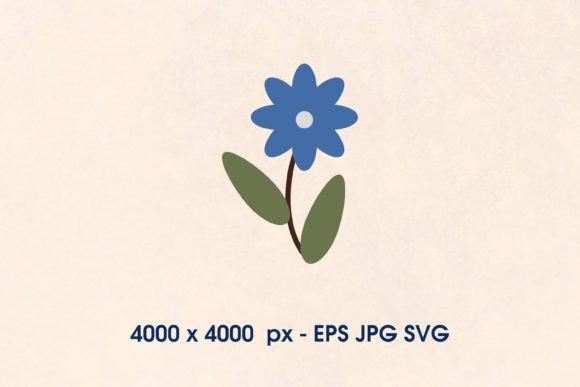 Download Blue Cute Flowers SVG - Premium Resources