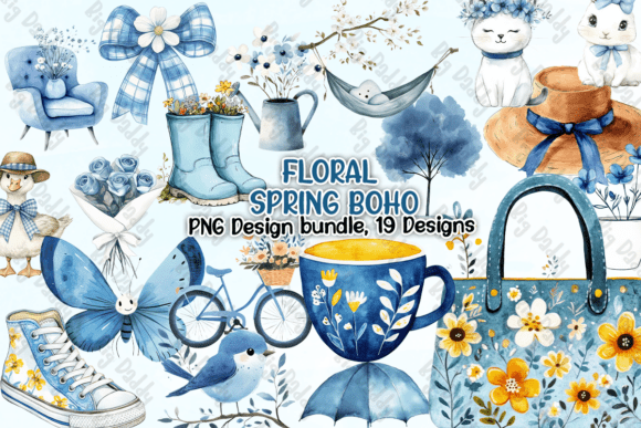 Download Floral Spring Boho Clipart PNG - Floral Collection