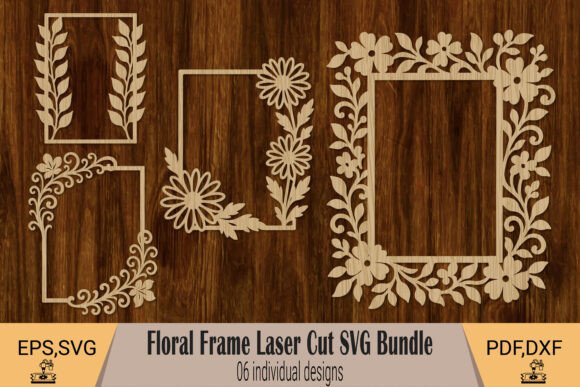 Download Floral Frame Laser Cut SVG Bundle - Floral Collection